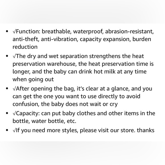 Mother and Baby Backpack Anti-Theft Backpack (Color : Red with White) NEW! - Picture 3 of 9